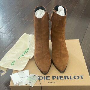 Chic Brown Ankle Boots by Claudie Pierlot size 37